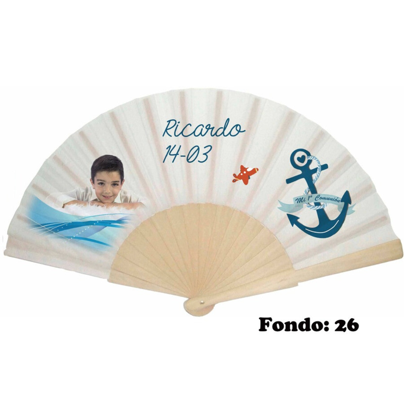 Abanico personalizado de comunión niño varios modelos (4)