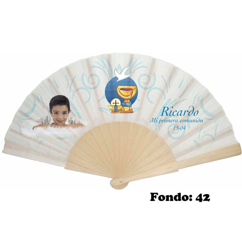 Abanico personalizado de comunión niño varios modelos (6)