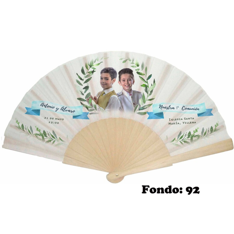 Abanico personalizado de comunión niño varios modelos (13)