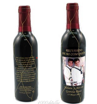Regala botellas de vino con etiquetas personalizadas el día de tu boda o de  su Comunión, con 11 Ánforas