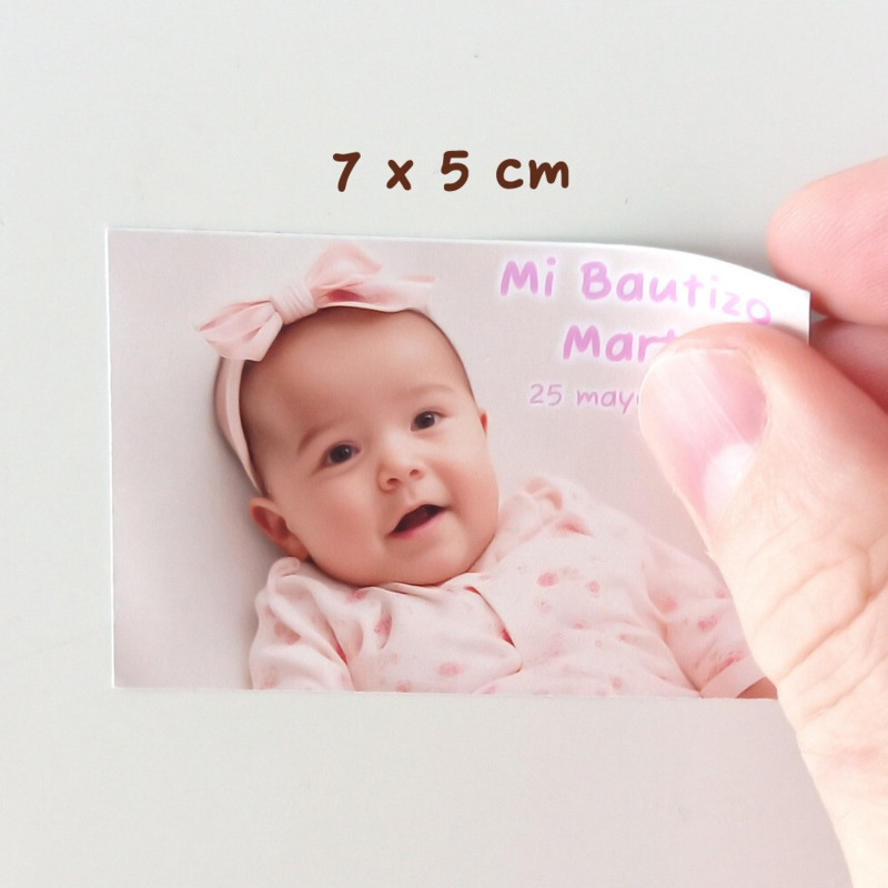 Imán de Bautizo personalizado con foto, flexible (6)