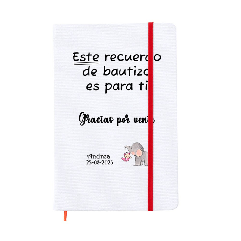 Libreta personalizada con frases de bautizo (1)