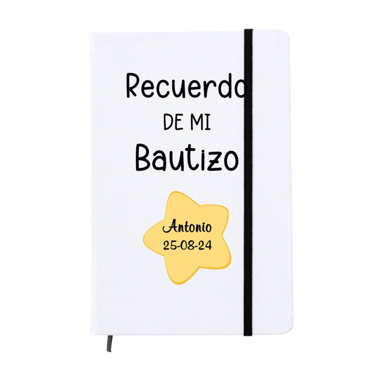 Libreta personalizada con frases de bautizo (2)