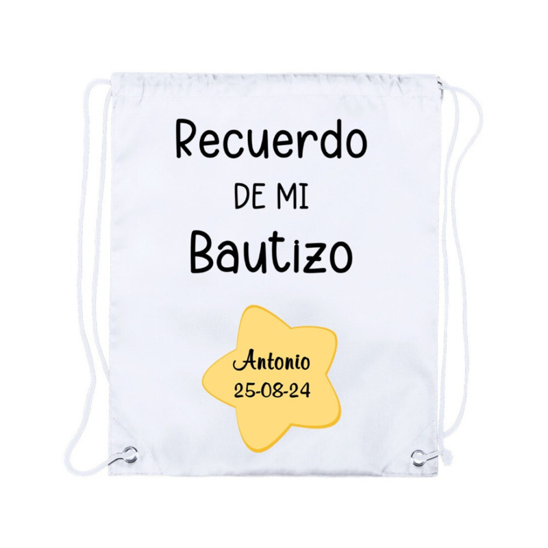 Mochila con frases de bautizo a elegir personalizada (1)