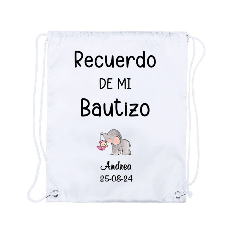 Mochila con frases de bautizo a elegir personalizada (4)