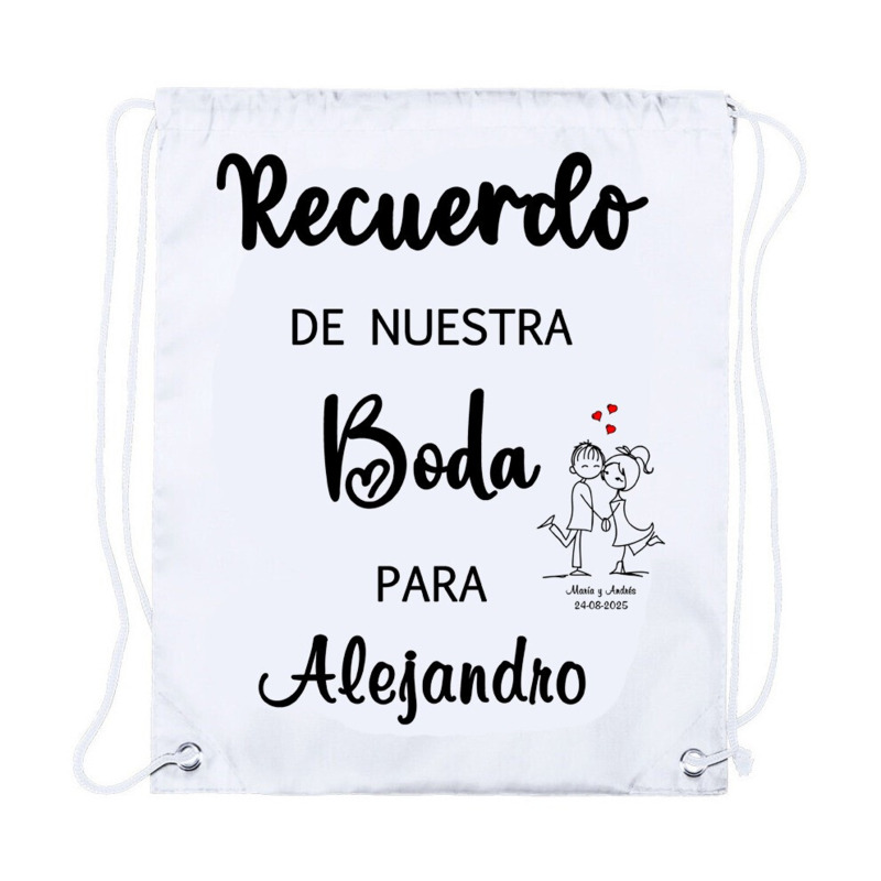 Mochila con frases de boda a elegir personalizada (7)