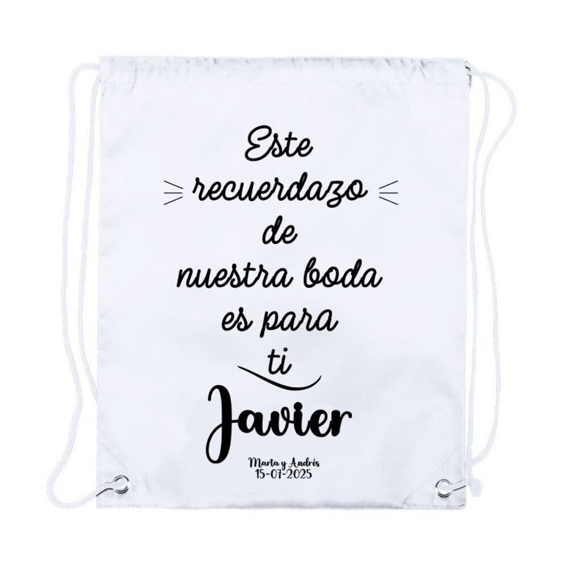 Mochila con frases de boda a elegir personalizada (9)