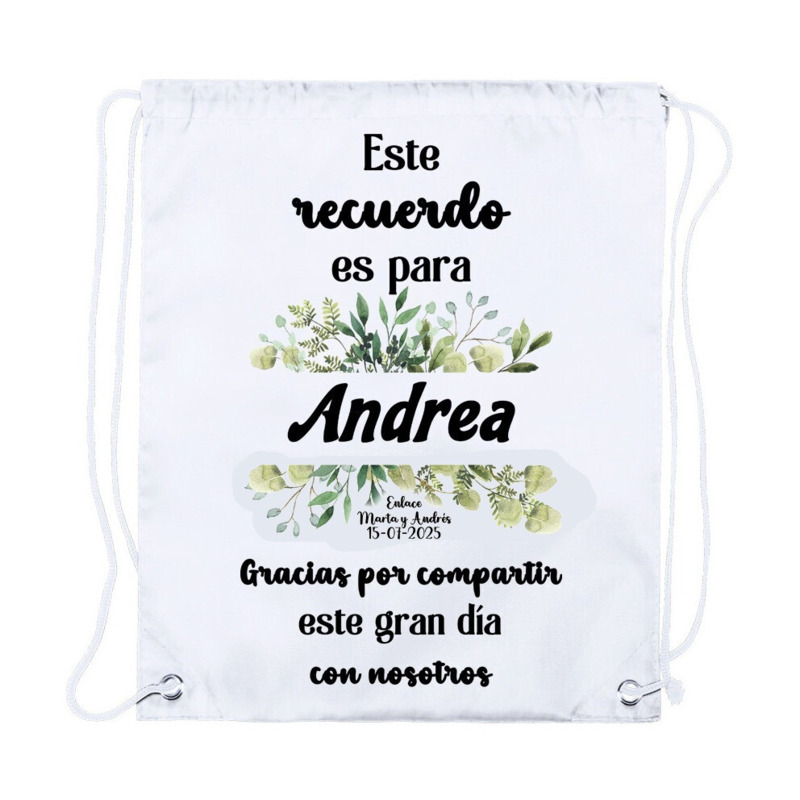 Mochila con frases de boda a elegir personalizada (10)