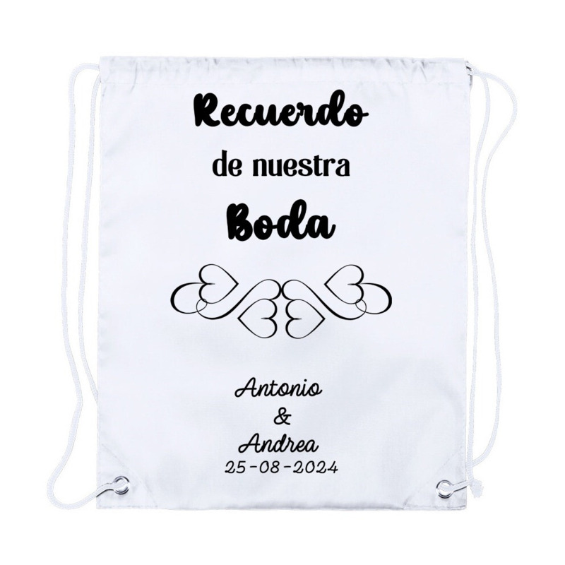 Mochila con frases de boda a elegir personalizada (1)