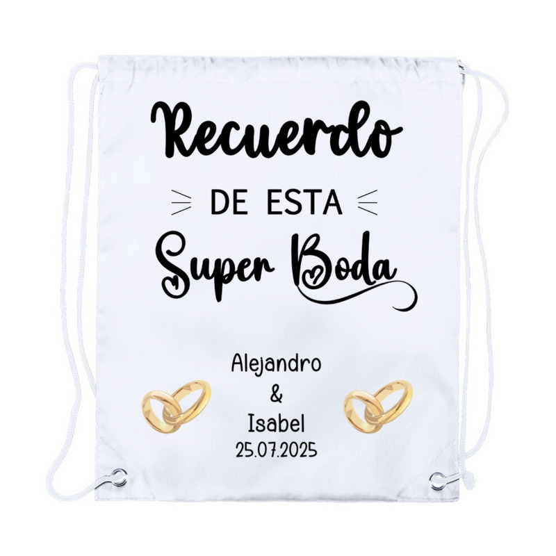 Mochila con frases de boda a elegir personalizada (2)