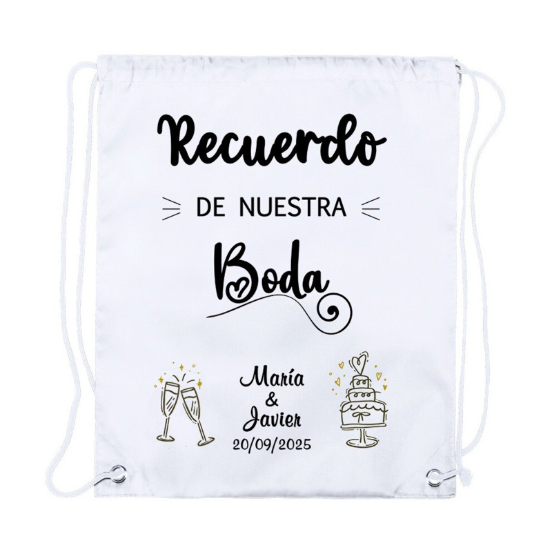 Mochila con frases de boda a elegir personalizada (3)