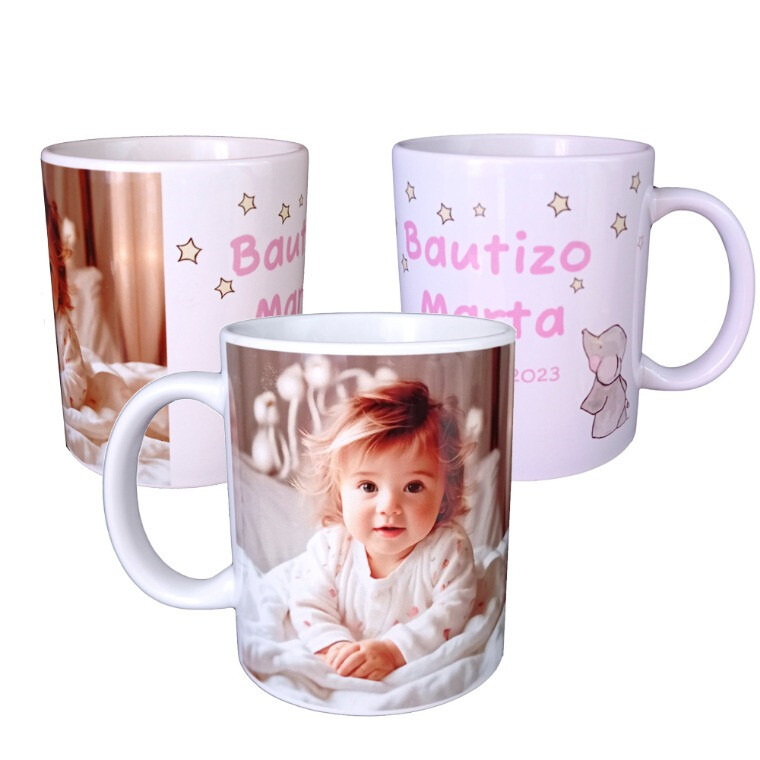 Taza para bautizo elefante de niña con foto (5)