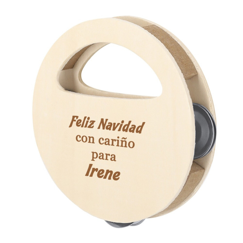 Pandereta de madera personalizable