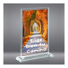 Placa de cristal personalizada